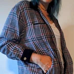 Plaid lightweight jacket